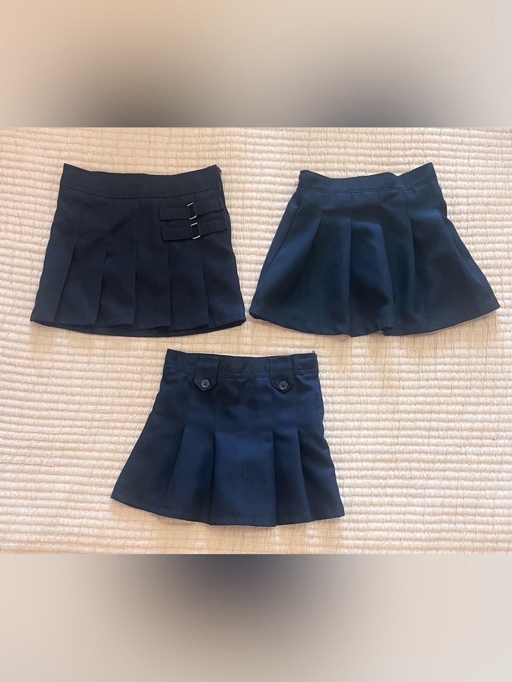 Lot French Toast Izod Skirt Girls Adj Waist School Uniform Skort Navy Blue SZ 5